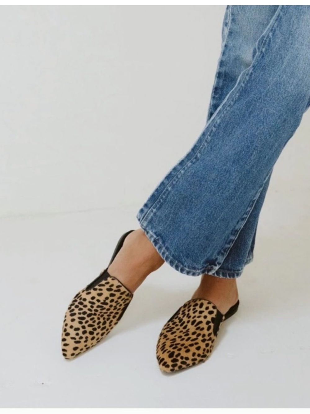 Jenni Kayne  Pony Hair Mule in Cheetah Print size 39 / 9 Elevated Casual Slide